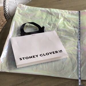 Stoney Clover White Tote Bag and drawstring bag